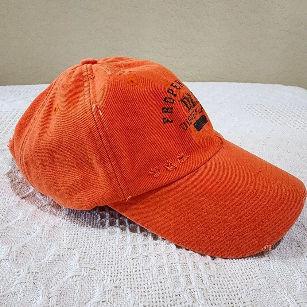 Property of Disneyland DLR 55th Anniversary Orange Adult Baseball Ball Cap Hat